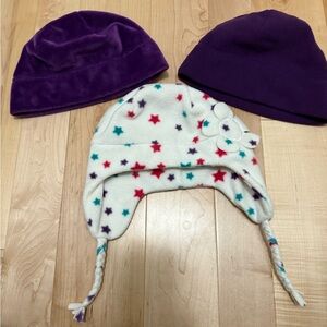 Lands' End Kids Fleece Hat Bundle